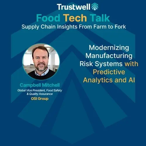 Episode card featuring Campbell Mitchell on the food tech talk podcast