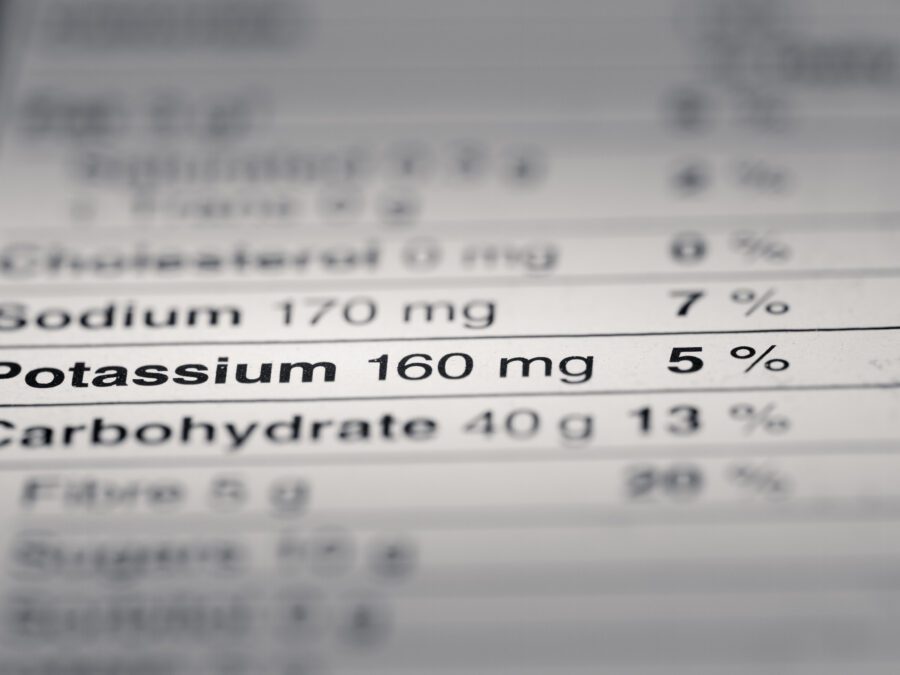 Potassium on the Nutrition Facts Label