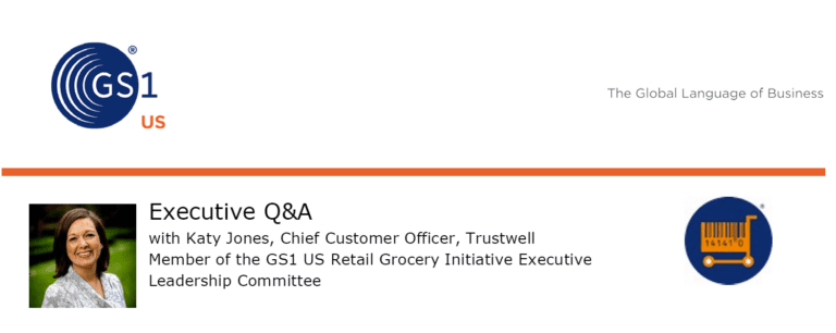A screenshot of Katy's Executive Q&A with GS1.