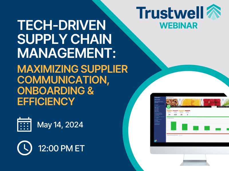 Tech-Driven Supply Chain Management: Maximize Supplier Communication, Onboarding and Efficiency, register today for the webinar on May 14th
