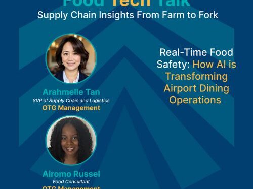 Two OTG Management experts discuss AI’s role in airport dining safety during Trustwell’s Food Tech Talk podcast.