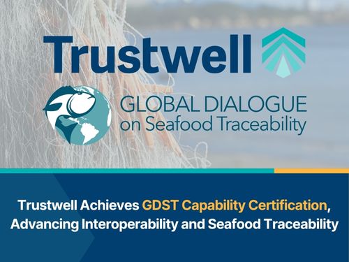 Trustwell awarded GDST Capability Certification, promoting seafood traceability and data interoperability through the Global Dialogue initiative.