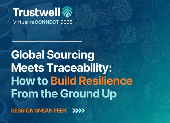 Promotional image for a virtual reconnect 2025 session with fresh del monte about global sourcing and traceability