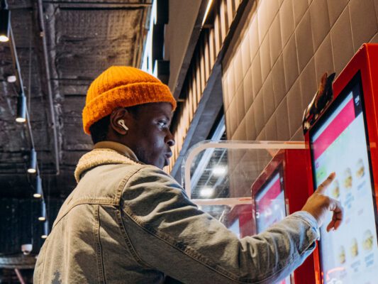 Ordering Kiosk in a UK quick serve restaurant